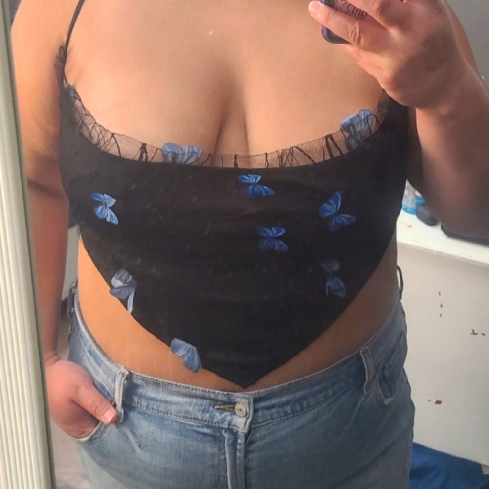 Butterfly crop top